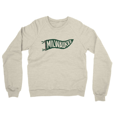 Milwaukee Pennant Midweight French Terry Crewneck Sweatshirt-Allegiant Goods Co. Vintage Sports Apparel
