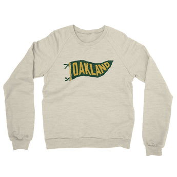 Oakland Pennant Midweight French Terry Crewneck Sweatshirt-Allegiant Goods Co. Vintage Sports Apparel