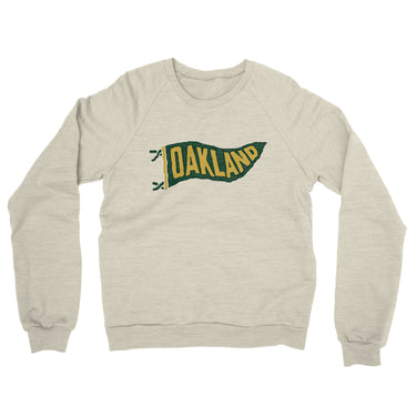 Oakland Pennant Midweight French Terry Crewneck Sweatshirt-Allegiant Goods Co. Vintage Sports Apparel