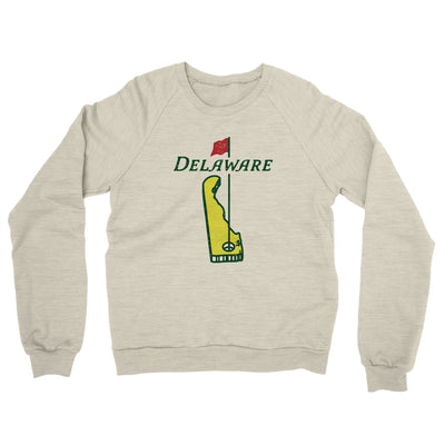 Delaware Golf Midweight French Terry Crewneck Sweatshirt-Heather Oatmeal-Allegiant Goods Co. Vintage Sports Apparel