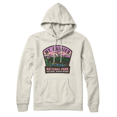 Mt. Rainier National Park Badge Hoodie-Allegiant Goods Co. Vintage Sports Apparel