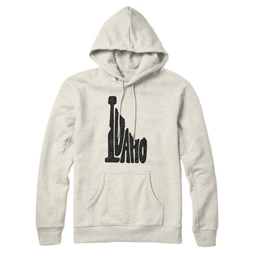 Idaho State Shape Text Hoodie-Allegiant Goods Co. Vintage Sports Apparel