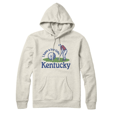 I Have A Tee Time In Kentucky Hoodie-Heather Oatmeal-Allegiant Goods Co. Vintage Sports Apparel
