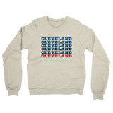 Cleveland Repeat Midweight French Terry Crewneck Sweatshirt-Heather Oatmeal-Allegiant Goods Co. Vintage Sports Apparel