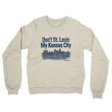 Don't St. Louis My Kansas City Midweight French Terry Crewneck Sweatshirt-Heather Oatmeal-Allegiant Goods Co. Vintage Sports Apparel