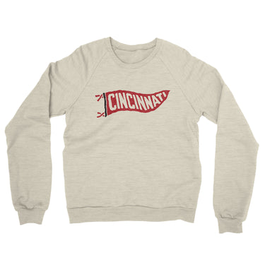 Cincinnati Pennant Midweight French Terry Crewneck Sweatshirt-Allegiant Goods Co. Vintage Sports Apparel