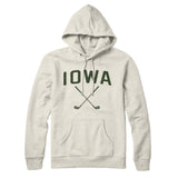 Iowa Golf Hoodie-Heather Oatmeal-Allegiant Goods Co. Vintage Sports Apparel