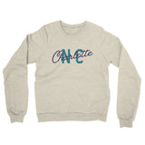 Charlotte Nc Overprinted Midweight French Terry Crewneck Sweatshirt-Allegiant Goods Co. Vintage Sports Apparel