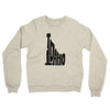 Idaho State Shape Text Midweight French Terry Crewneck Sweatshirt-Heather Oatmeal-Allegiant Goods Co. Vintage Sports Apparel