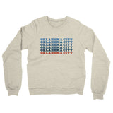 Oklahoma City Repeat Midweight French Terry Crewneck Sweatshirt-Heather Oatmeal-Allegiant Goods Co. Vintage Sports Apparel