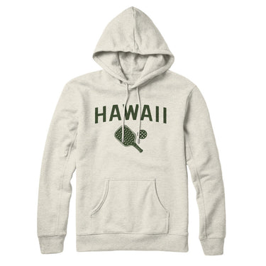 Hawaii Pickleball Hoodie-Heather Oatmeal-Allegiant Goods Co. Vintage Sports Apparel
