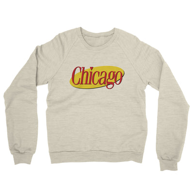 Chicago Seinfeld Midweight French Terry Crewneck Sweatshirt-Heather Oatmeal-Allegiant Goods Co. Vintage Sports Apparel
