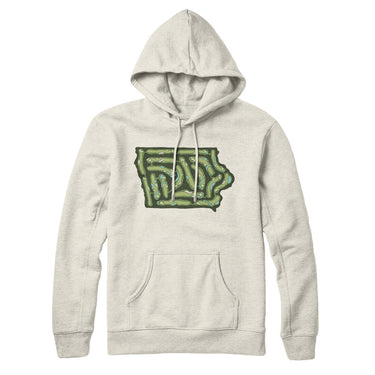 Iowa Golf Course Hoodie-Heather Oatmeal-Allegiant Goods Co. Vintage Sports Apparel