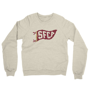 Sfca Pennant Midweight French Terry Crewneck Sweatshirt-Heather Oatmeal-Allegiant Goods Co. Vintage Sports Apparel