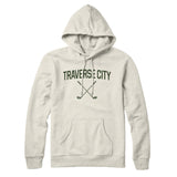 Traverse City Golf Hoodie-Heather Oatmeal-Allegiant Goods Co. Vintage Sports Apparel