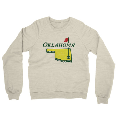 Oklahoma Golf Midweight French Terry Crewneck Sweatshirt-Heather Oatmeal-Allegiant Goods Co. Vintage Sports Apparel