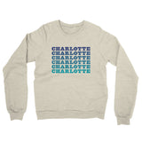 Charlotte Repeat Midweight French Terry Crewneck Sweatshirt-Allegiant Goods Co. Vintage Sports Apparel