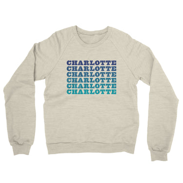 Charlotte Repeat Midweight French Terry Crewneck Sweatshirt-Allegiant Goods Co. Vintage Sports Apparel