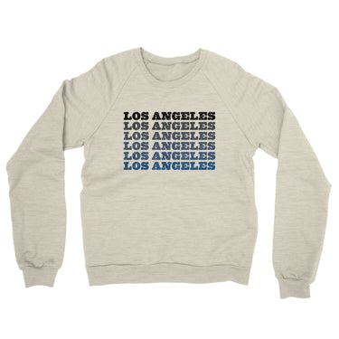 Los Angeles Repeat Midweight French Terry Crewneck Sweatshirt-Allegiant Goods Co. Vintage Sports Apparel