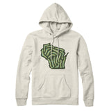 Wisconsin Golf Course Map Hoodie-Heather Oatmeal-Allegiant Goods Co. Vintage Sports Apparel
