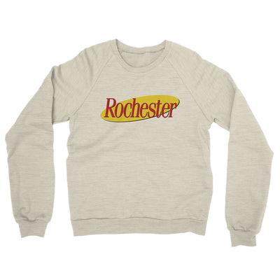 Rochester Seinfeld Midweight French Terry Crewneck Sweatshirt-Heather Oatmeal-Allegiant Goods Co. Vintage Sports Apparel