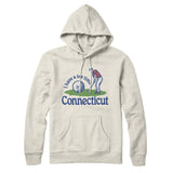 I Have A Tee Time In Connecticut Hoodie-Heather Oatmeal-Allegiant Goods Co. Vintage Sports Apparel