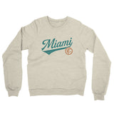 Miami Vintage Script Midweight French Terry Crewneck Sweatshirt-Allegiant Goods Co. Vintage Sports Apparel