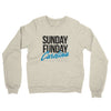Sunday Funday Carolina Midweight French Terry Crewneck Sweatshirt-Heather Oatmeal-Allegiant Goods Co. Vintage Sports Apparel
