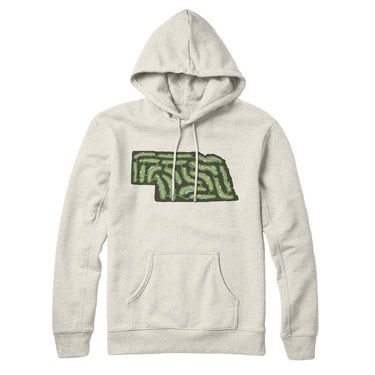 Nebraska Golf Course Hoodie-Heather Oatmeal-Allegiant Goods Co. Vintage Sports Apparel