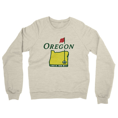 Oregon Golf Midweight French Terry Crewneck Sweatshirt-Heather Oatmeal-Allegiant Goods Co. Vintage Sports Apparel