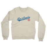 Los Angeles Vintage Script Midweight French Terry Crewneck Sweatshirt-Allegiant Goods Co. Vintage Sports Apparel