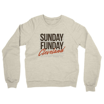 Sunday Funday Cleveland Midweight French Terry Crewneck Sweatshirt-Allegiant Goods Co. Vintage Sports Apparel