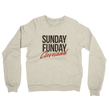 Sunday Funday Cleveland Midweight French Terry Crewneck Sweatshirt-Allegiant Goods Co. Vintage Sports Apparel