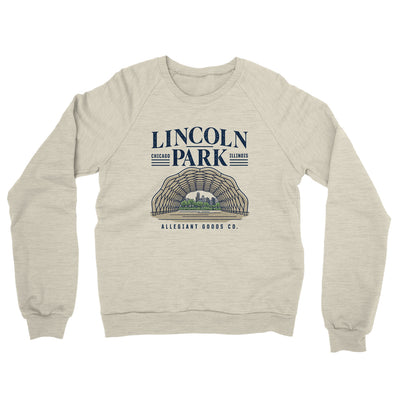 Lincoln Park Midweight French Terry Crewneck Sweatshirt-Heather Oatmeal-Allegiant Goods Co. Vintage Sports Apparel