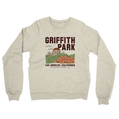 Griffith Park Midweight French Terry Crewneck Sweatshirt-Heather Oatmeal-Allegiant Goods Co. Vintage Sports Apparel