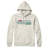 Palm Springs Mountain Sunset Hoodie-Heather Oatmeal-Allegiant Goods Co. Vintage Sports Apparel