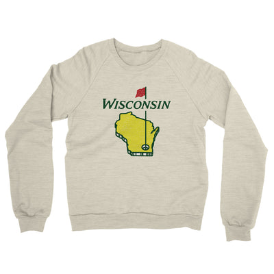 Wisconsin Golf Midweight French Terry Crewneck Sweatshirt-Heather Oatmeal-Allegiant Goods Co. Vintage Sports Apparel