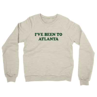 I've Been To Atlanta Midweight French Terry Crewneck Sweatshirt-Heather Oatmeal-Allegiant Goods Co. Vintage Sports Apparel