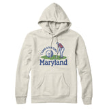 I Have A Tee Time In Maryland Hoodie-Heather Oatmeal-Allegiant Goods Co. Vintage Sports Apparel