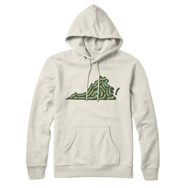 Virginia Golf Course Hoodie-Heather Oatmeal-Allegiant Goods Co. Vintage Sports Apparel
