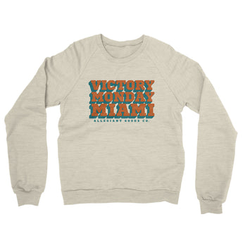 Victory Monday Miami Midweight French Terry Crewneck Sweatshirt-Allegiant Goods Co. Vintage Sports Apparel