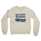 Don't Seattle My Spokane Midweight French Terry Crewneck Sweatshirt-Heather Oatmeal-Allegiant Goods Co. Vintage Sports Apparel
