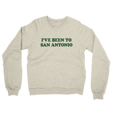 I've Been To San Antonio Midweight French Terry Crewneck Sweatshirt-Allegiant Goods Co. Vintage Sports Apparel