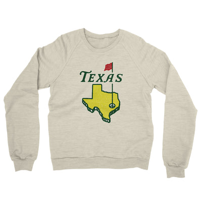 Texas Golf Midweight French Terry Crewneck Sweatshirt-Heather Oatmeal-Allegiant Goods Co. Vintage Sports Apparel