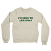 I've Been To Arkansas Midweight French Terry Crewneck Sweatshirt-Heather Oatmeal-Allegiant Goods Co. Vintage Sports Apparel