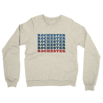 Rochester Repeat Midweight French Terry Crewneck Sweatshirt-Heather Oatmeal-Allegiant Goods Co. Vintage Sports Apparel
