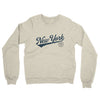 New York Vintage Script Midweight French Terry Crewneck Sweatshirt-Heather Oatmeal-Allegiant Goods Co. Vintage Sports Apparel