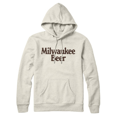 Milwaukee Beer Hoodie-Heather Oatmeal-Allegiant Goods Co. Vintage Sports Apparel