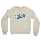 Chicago Vintage Script Midweight French Terry Crewneck Sweatshirt-Allegiant Goods Co. Vintage Sports Apparel