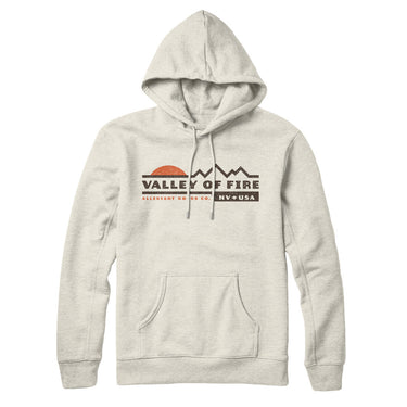 Valley Of Fire Sunset Hoodie-Heather Oatmeal-Allegiant Goods Co. Vintage Sports Apparel